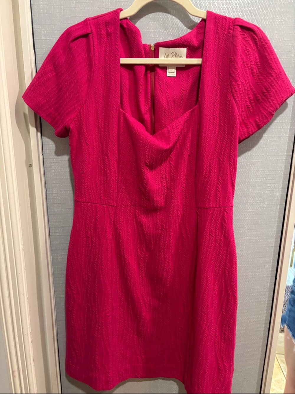 Lilly Pulitzer Hot Pink Cowl Neck Mini Dress